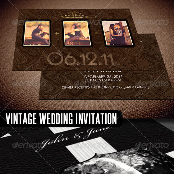 Vintage Wedding Invitation Bundle