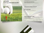 Golf Invitation Card and Envelope Template