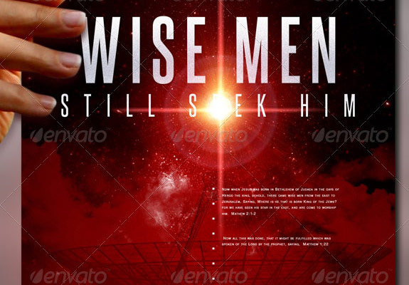 Wise Men Still Seek Him Christmas Flyer Template