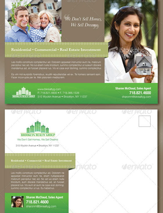 Real Estate Postcard Template Real Estate Postcard Template