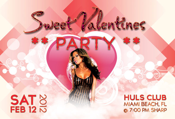 Free Sweet Valentines Party Flyer