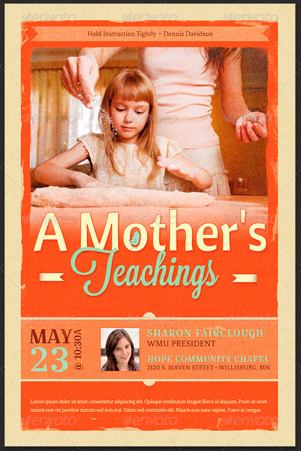 A Mother’s Teachings Church Flyer Template