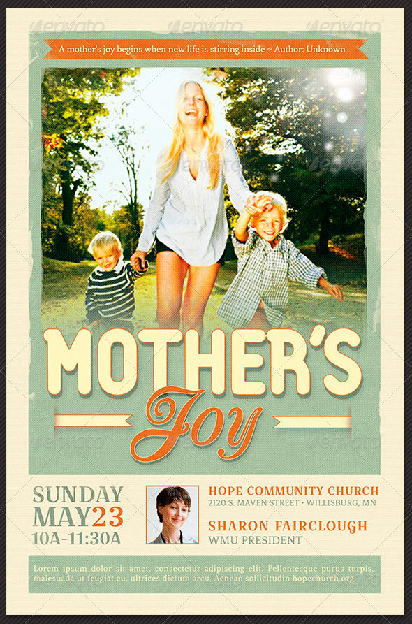 Mother’s Joy Church Flyer Template