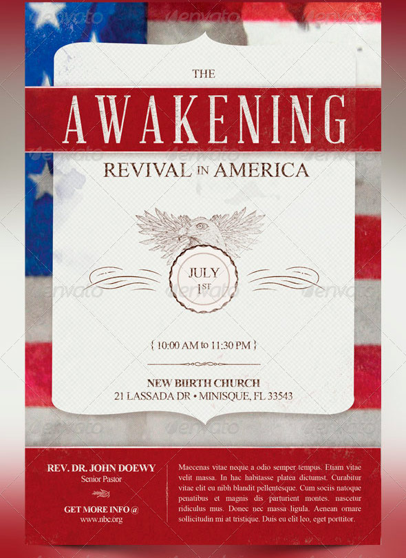 Awakening Revival Church Flyer and CD Template