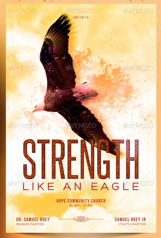 Strength-Like-An-Eagle-Flyer-and-Bulletin-Cover-Template