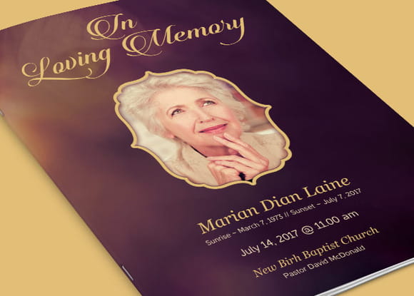In Loving Memory Funeral Program