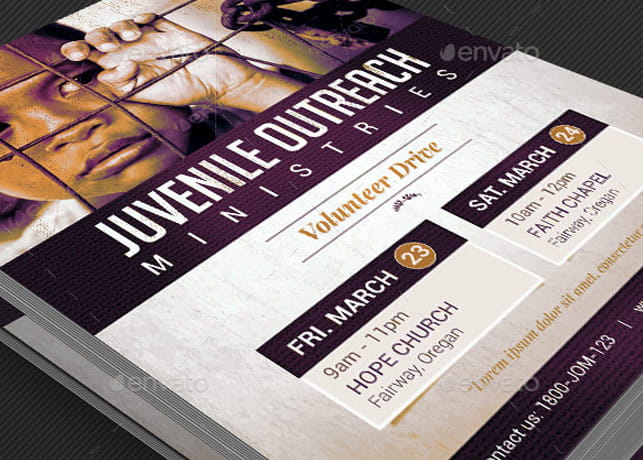 Juvenile Outreach Church Flyer Template