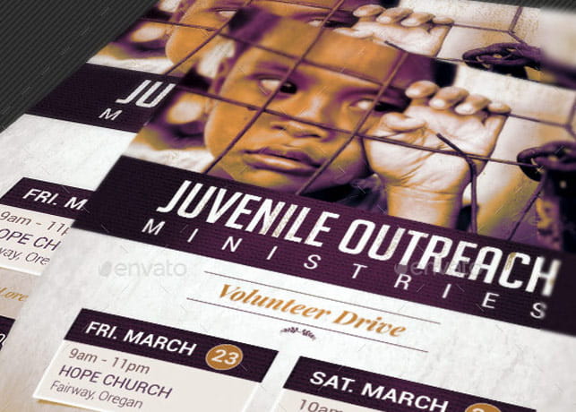 Juvenile Outreach Church Flyer Template