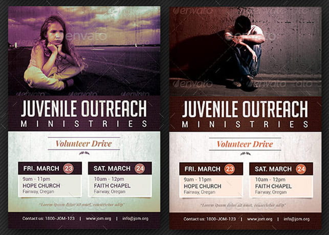 Juvenile Outreach Church Flyer Template