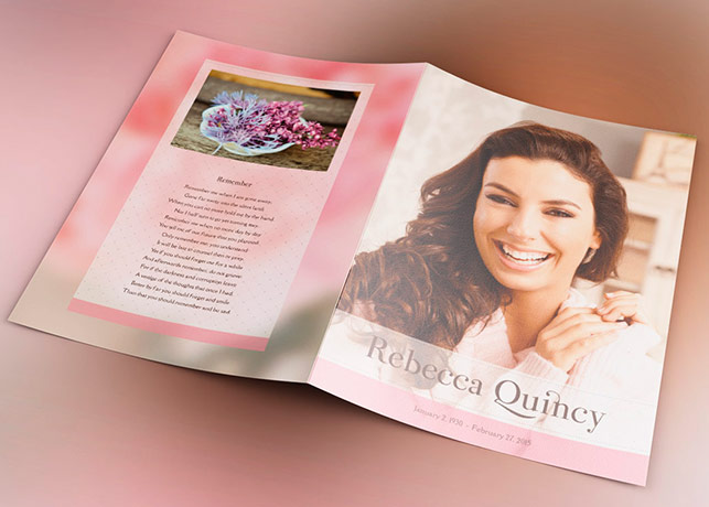 Glamour Funeral Program Template