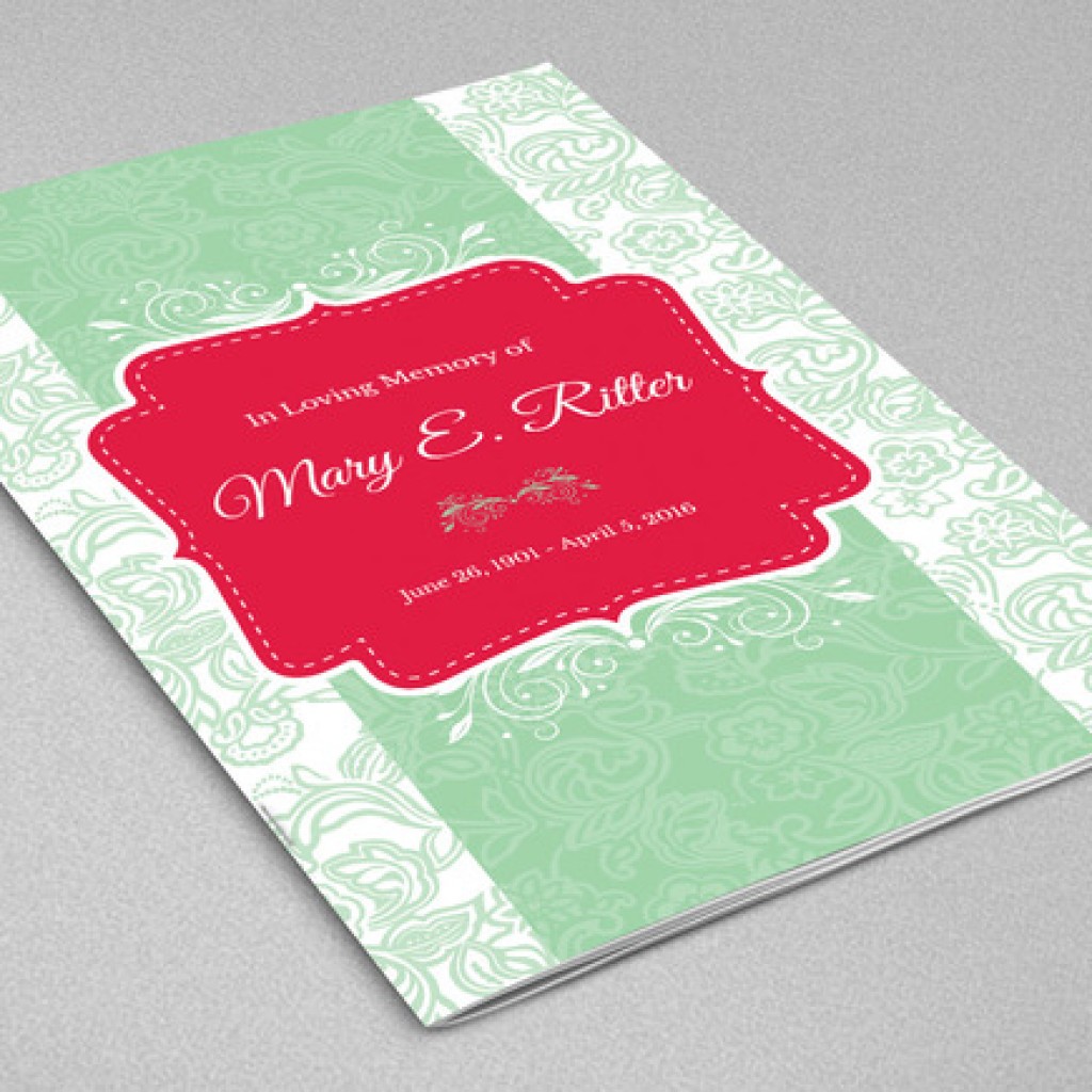 Vintage Funeral Program Template