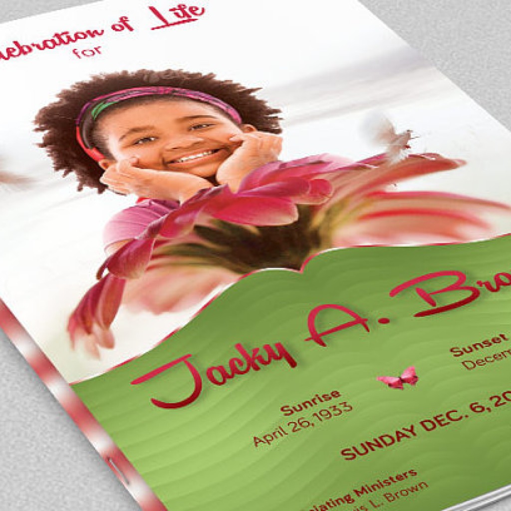 Child Funeral Program Template