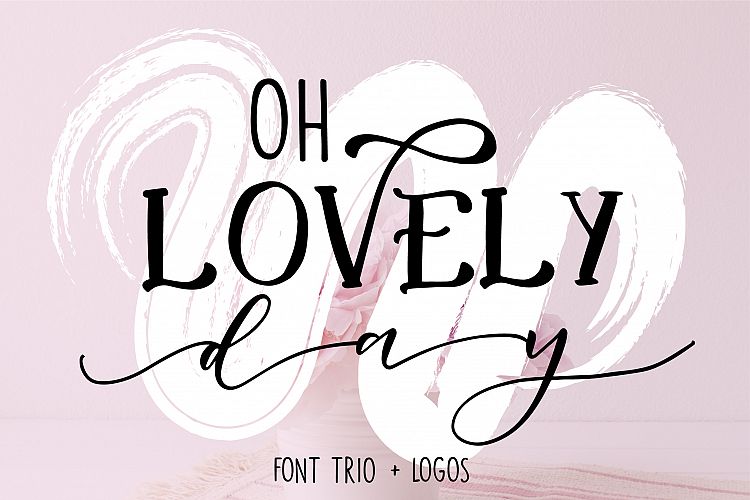 Oh Lovely Day font trio