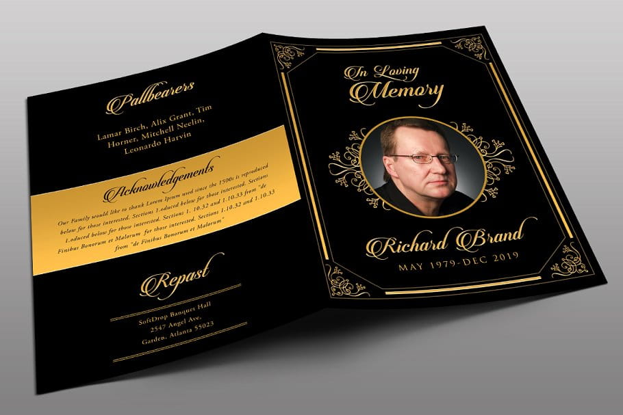 Funeral Programs for Men