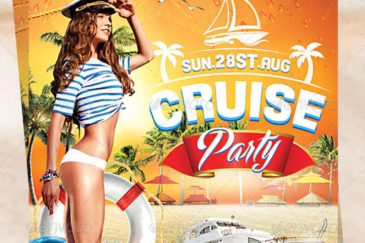 Cruise party Flyer Template