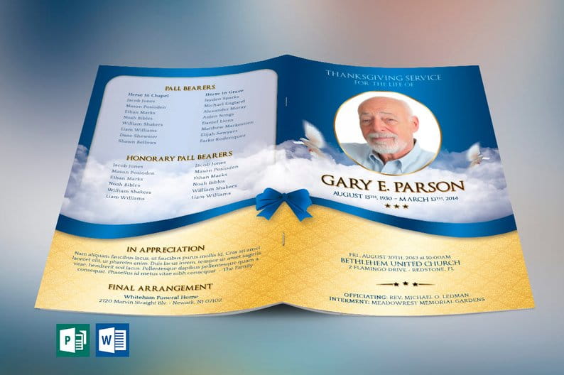 Funeral Programs for Men